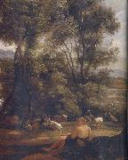 Landscape with goatherd and goats John Constable